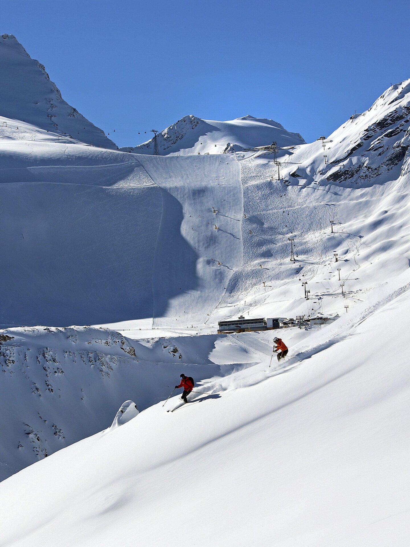 Tiefschnee fahren im Ötztal